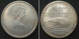 KANADA 10 Dollars 1976, OLYMPIA MONTREAL, Silber unz