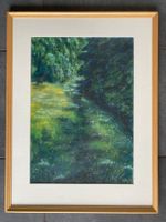 GEMÄLDE  BILD LANDSCHAFT WALD WIESE