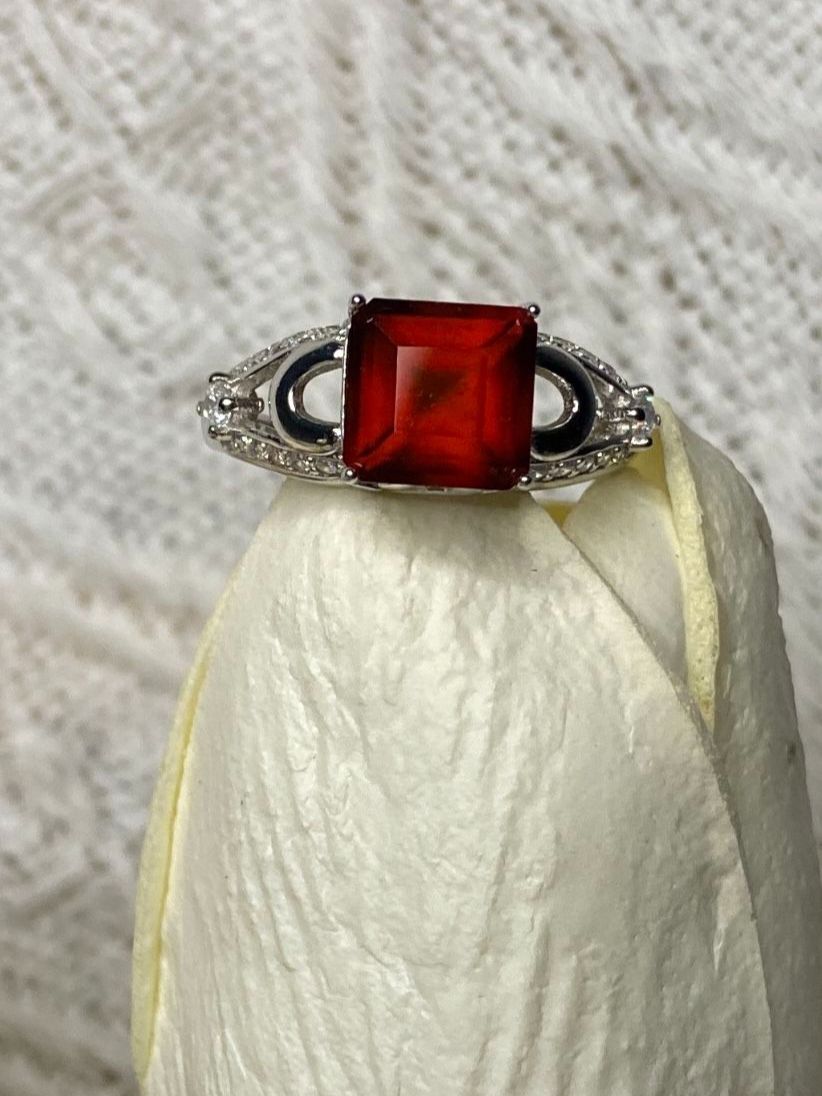 Anelli: Echter Granat Ring Grösse verstellbar 925 Silber – Nuovo (secondo la descrizione) da St. Gallen venduto da GIULESGG 3