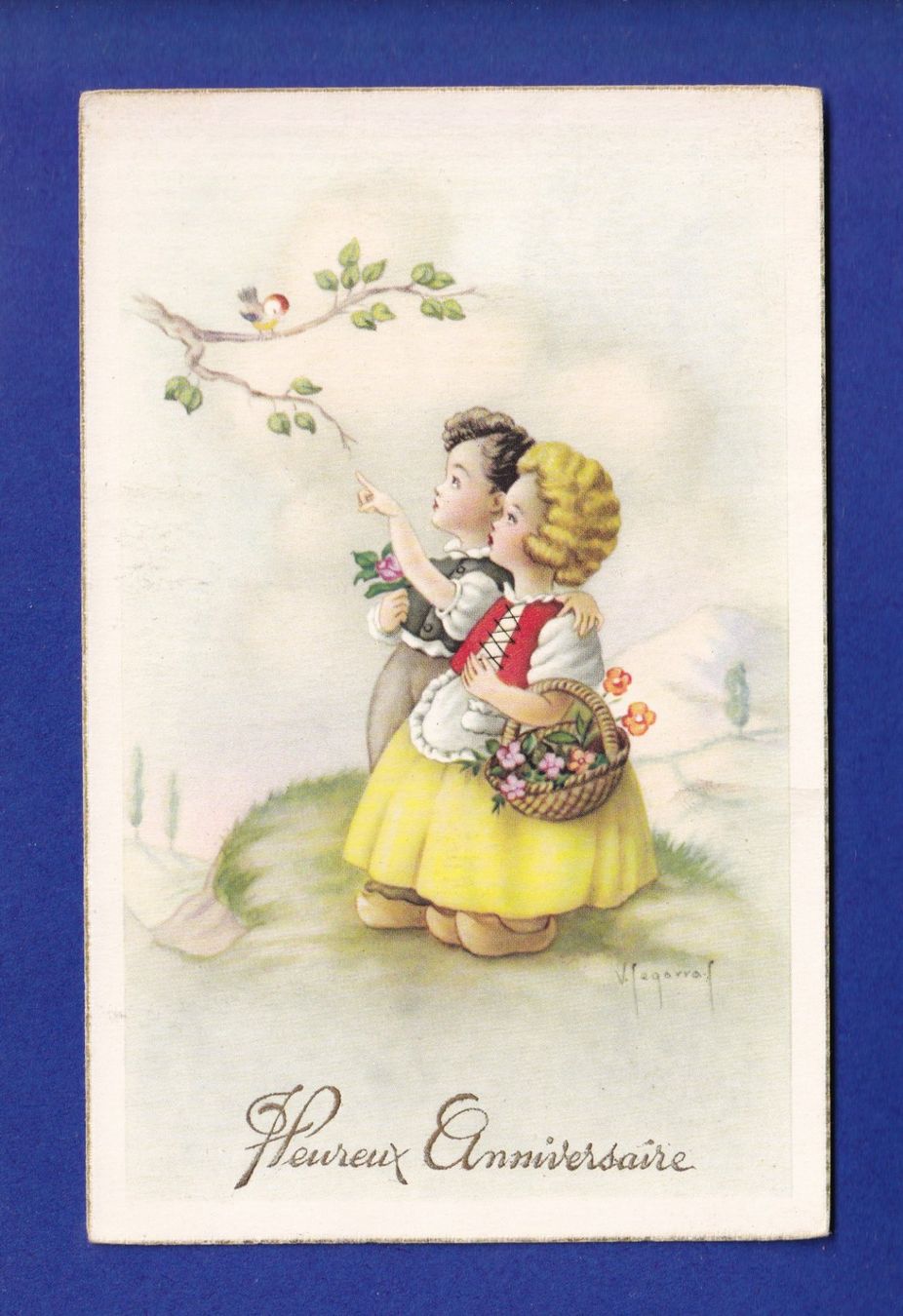 Cartoline postali: ENFANT - Joli petit couple – Usato da Pully venduto da nicecards-shop