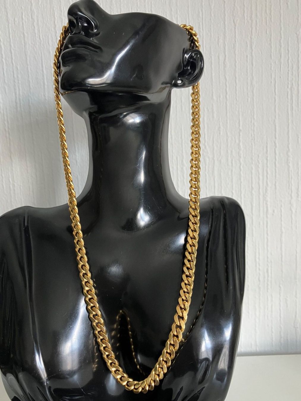 Colliers: Collier Vintage grosse maille dorée -  signe BG – D'occasion à Peseux par Cresus27