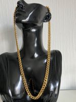 Collier Vintage grosse maille dorée -  signe BG