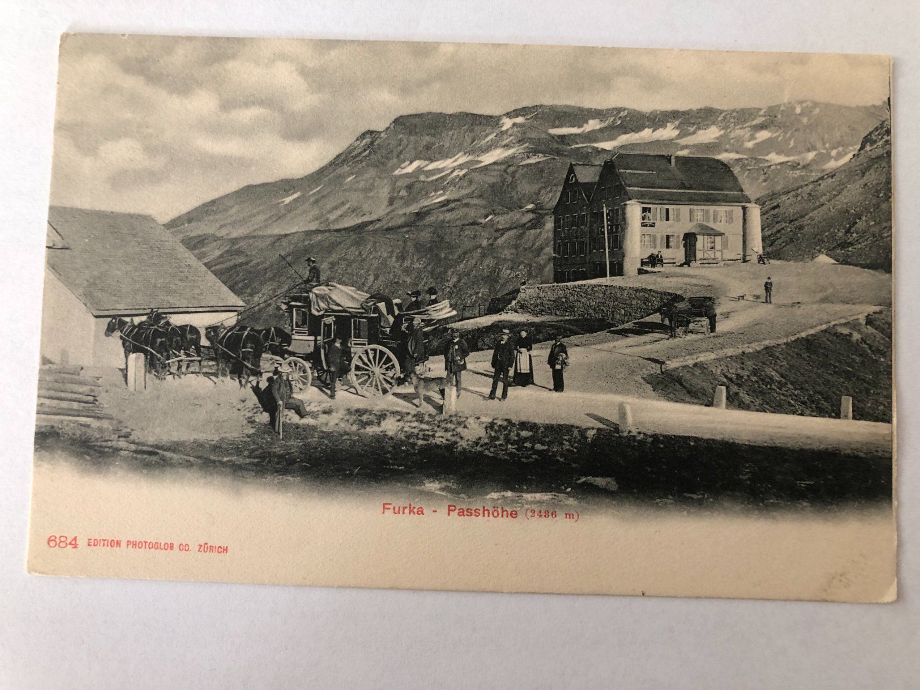 Cartes postales: Furka - Passhöhe  - Postkutsche ? – D'occasion à Pfäffikon ZH par Waltoversand