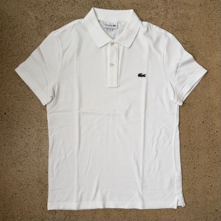 ungetragenes, weisses LACOSTE Slim Fit Poloshirt 🤍