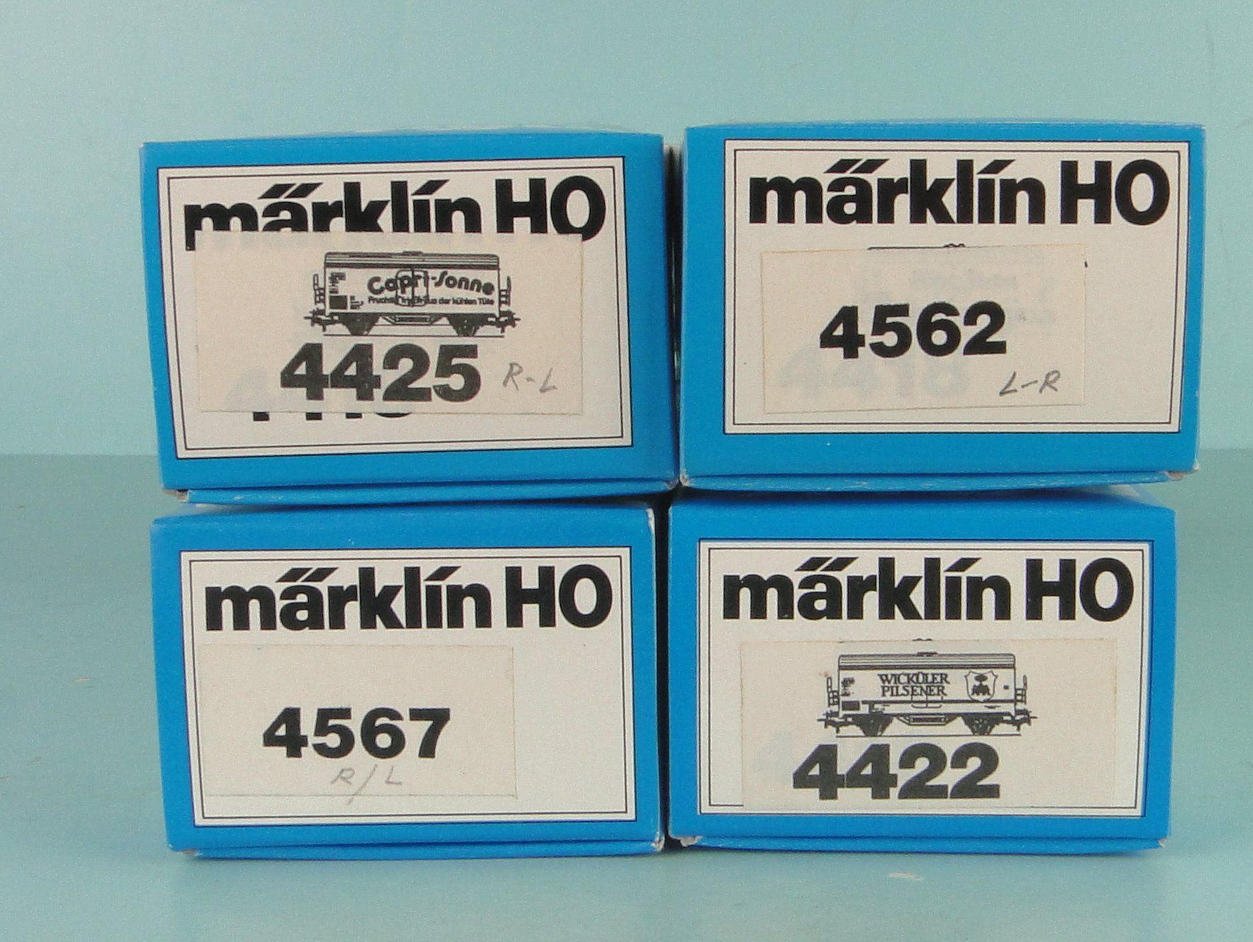 Märklin Modellini di ferrovie: Märklin 4 X div. Kühlwagen, NEU – Usato da Bülach venduto da cann11 1