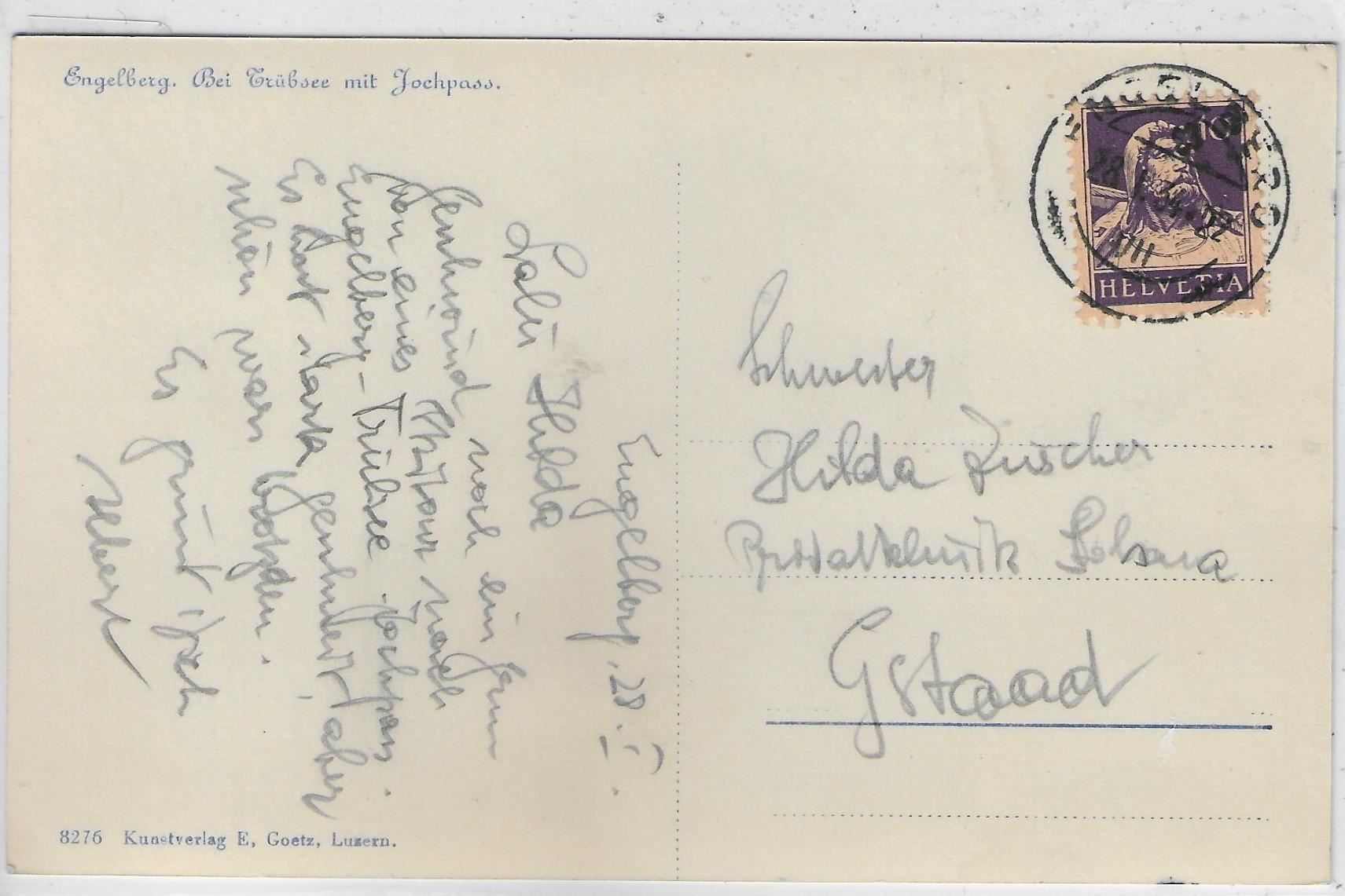 Cartoline postali: Engelberg - Bei Trübsee mit Jochpass – Usato da Ettingen venduto da Kartenplanet 1
