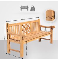 + Teakbank Florida Sitzbank Holzbank Gartenbank 240cm