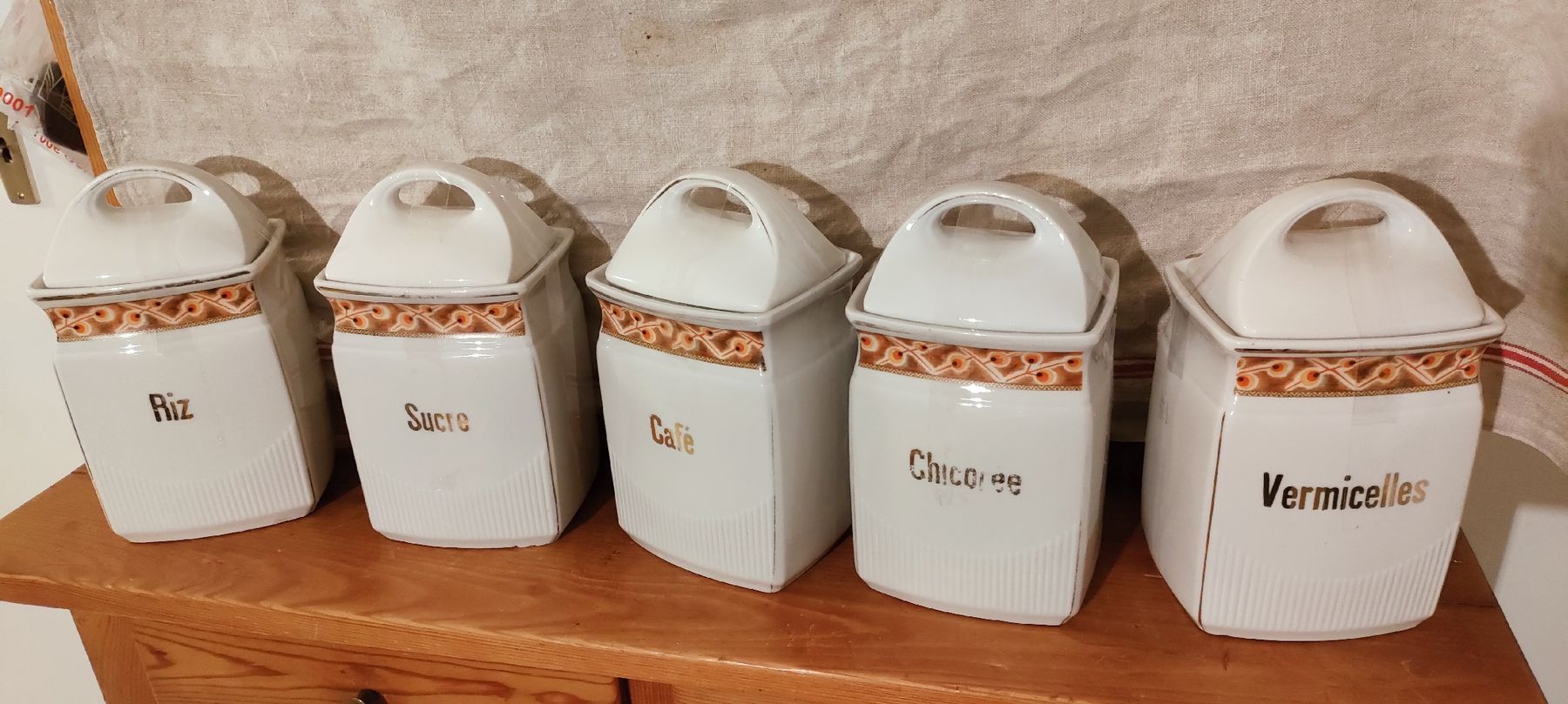 Cucine complete: 5 Pots à provision vintage – Usato da Riaz venduto da Tobydesmonts 2