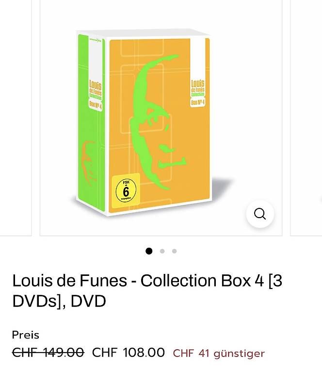 Tutti i DVDs: Louis de Fines DVD Mega Sammlung  – Usato da Pratteln venduto da Luxus.Fee 3