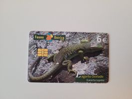 Telefonkarte Spanien "Eidechse"