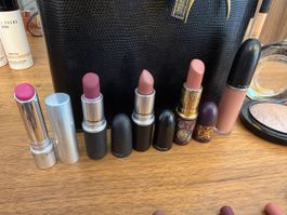MAC Cosmetic Set Lip Pencils Lipsticks and Powders