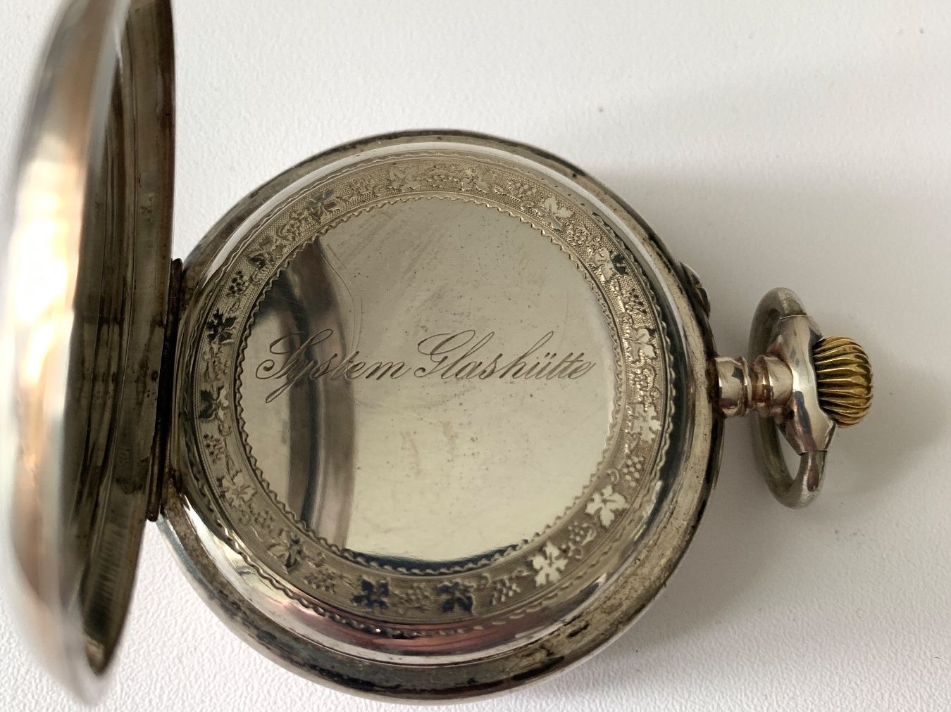 Glashütte Orologi: Originale System Glashütten Taschenuhr Silber läuft – Usato da Stadel venduto da amigo014 2