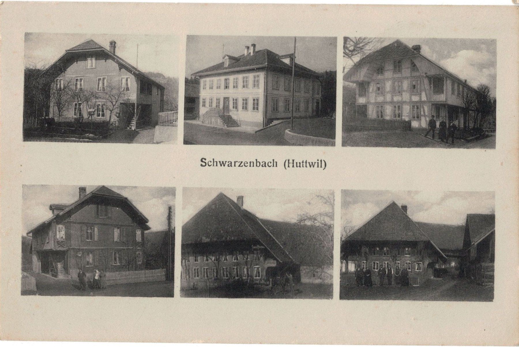 Cartoline postali: Huttwil BE Schwarzenbach 6 Bildkarte , ca.1920 – Usato da Solothurn venduto da Bepposol
