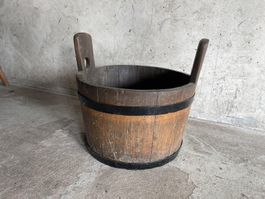 Holzbottich mit Henkel ca. 20 cm Höhe