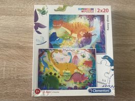 Clementoni Supercolor Puzzle 2x20 Funny Dinos 27x19cm