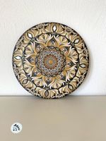 Mandala auf Holz, Mandala Bild, Wandbild, Dekoration