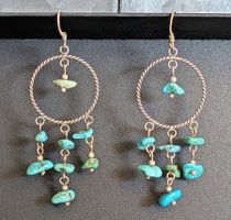 Boucles d'oreilles en turquoise