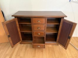 Kommode Holz braun mit Tueren und Schubladen gebraucht