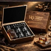WQ Whisky-Set aus Schweizer Holz – Premium Edition
