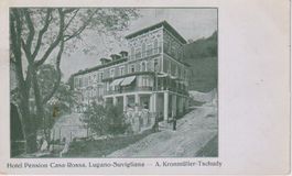 AK Suvigliana - Hotel Pension Casa-Rossa 1917, rara.