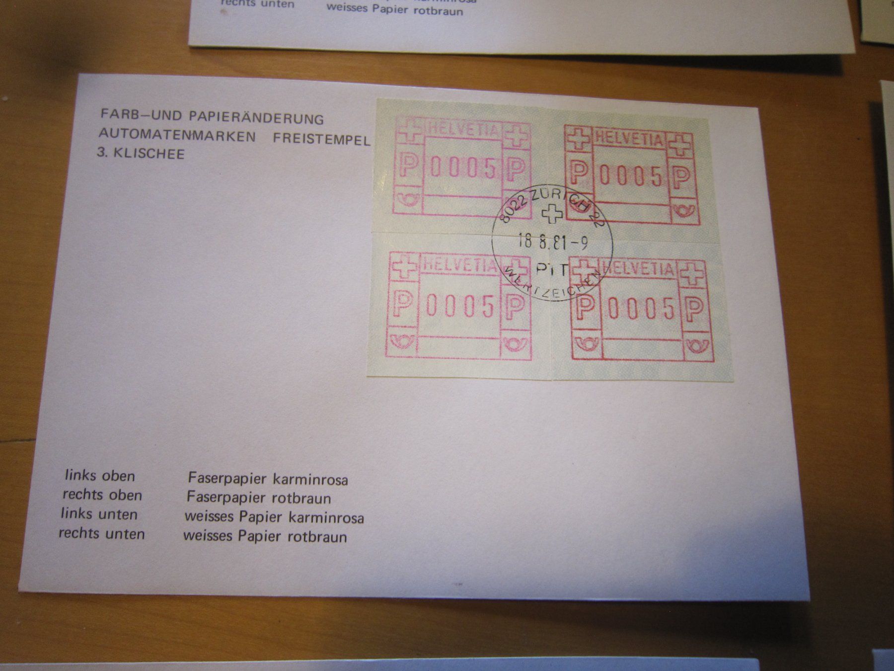 Tutti i francobolli: Lot A Automatenmarken 1981 – Usato da Gordola venduto da Polentaefung 5