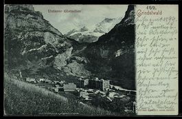 AK Grindelwald, Ort u. unterer Gletscher