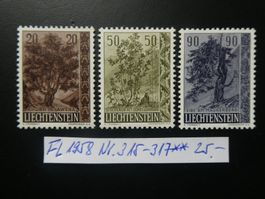 FL 1958 Nr. 315-317 postfrisch **