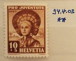 ABJ48) 94.4.03, Abart Rasterfehler in Haube postfrisch