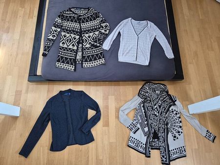 4 Jäckli im Set XS/S , Boho & elegant-feminin, neuwertig