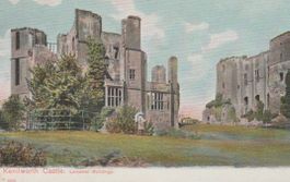 old UK Postcard KENILWORTH CASTLE LEICESTER BUILDING peacock