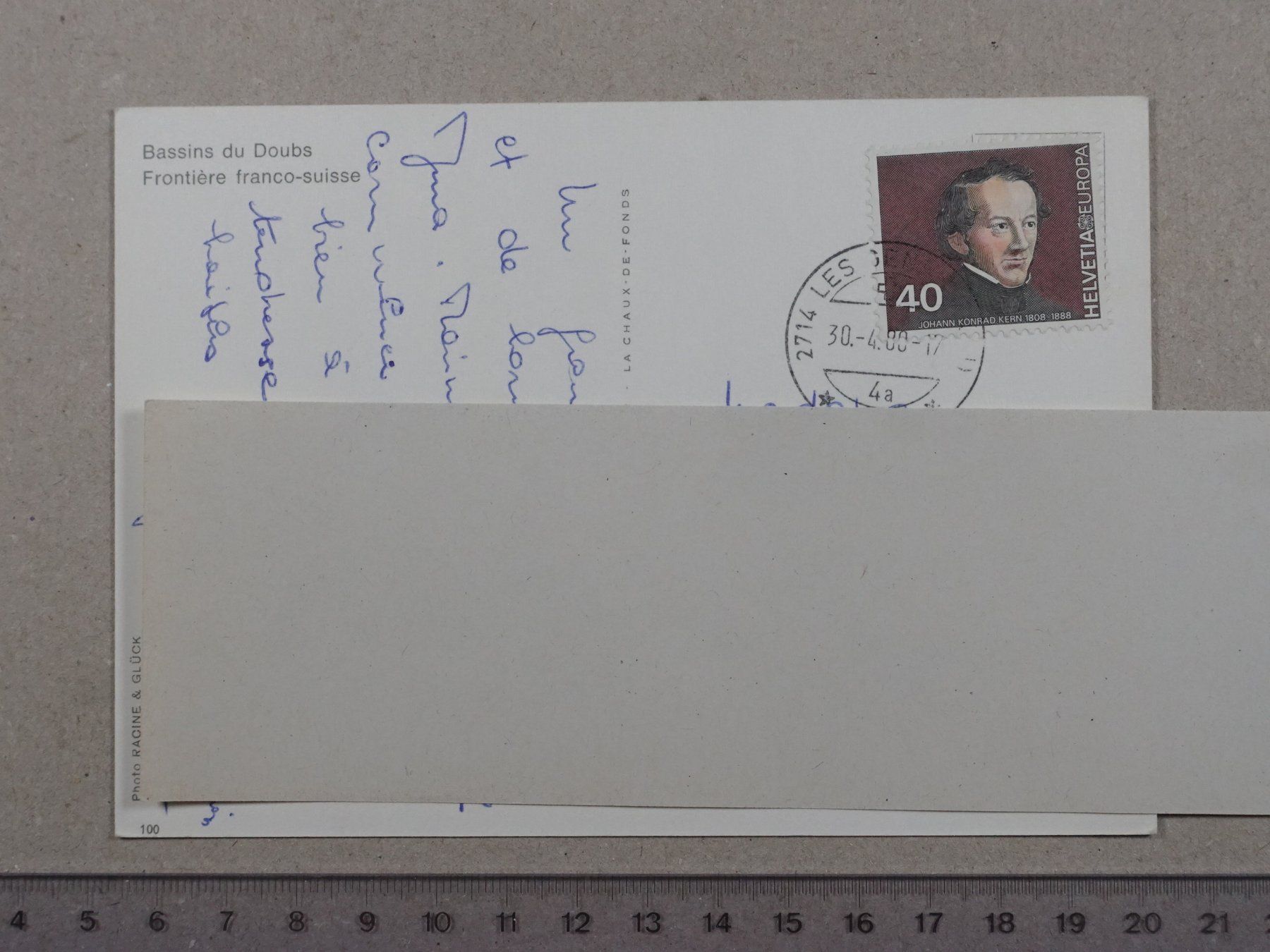 Cartoline postali: Bassins du Doubs, 1980 – Usato da Lenzburg venduto da fh1 1