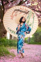 Vintage Japanese Geisha Parasol asiatischer Sonnenschirm