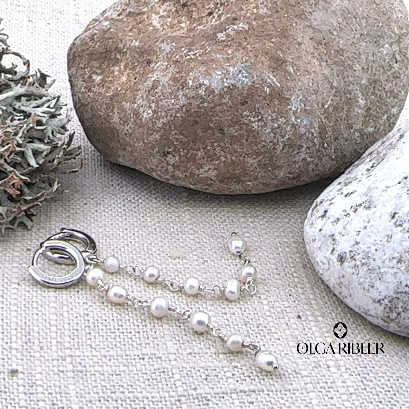 Olga Ribler Orecchini pendenti & Orecchini a lobo: Sterling Silber 925 Creolen 10 mm mit Perlen – Nuovo (secondo la descrizione) da Luzern venduto da Schmuckoutlet 5