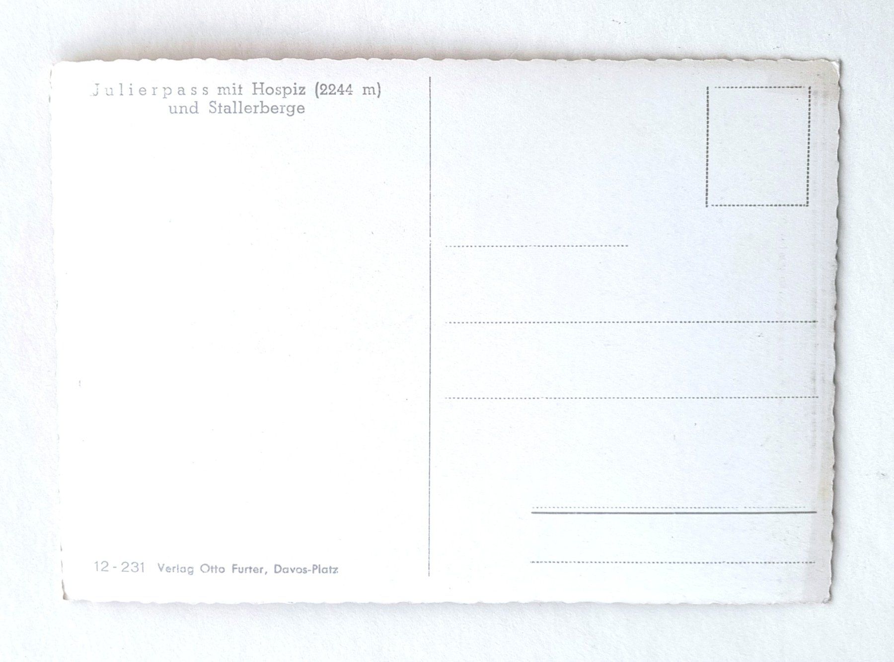 Cartoline postali: Julierpass - Hospiz - Postauto Parade SAURER – Usato da Rothrist venduto da RROENK 1
