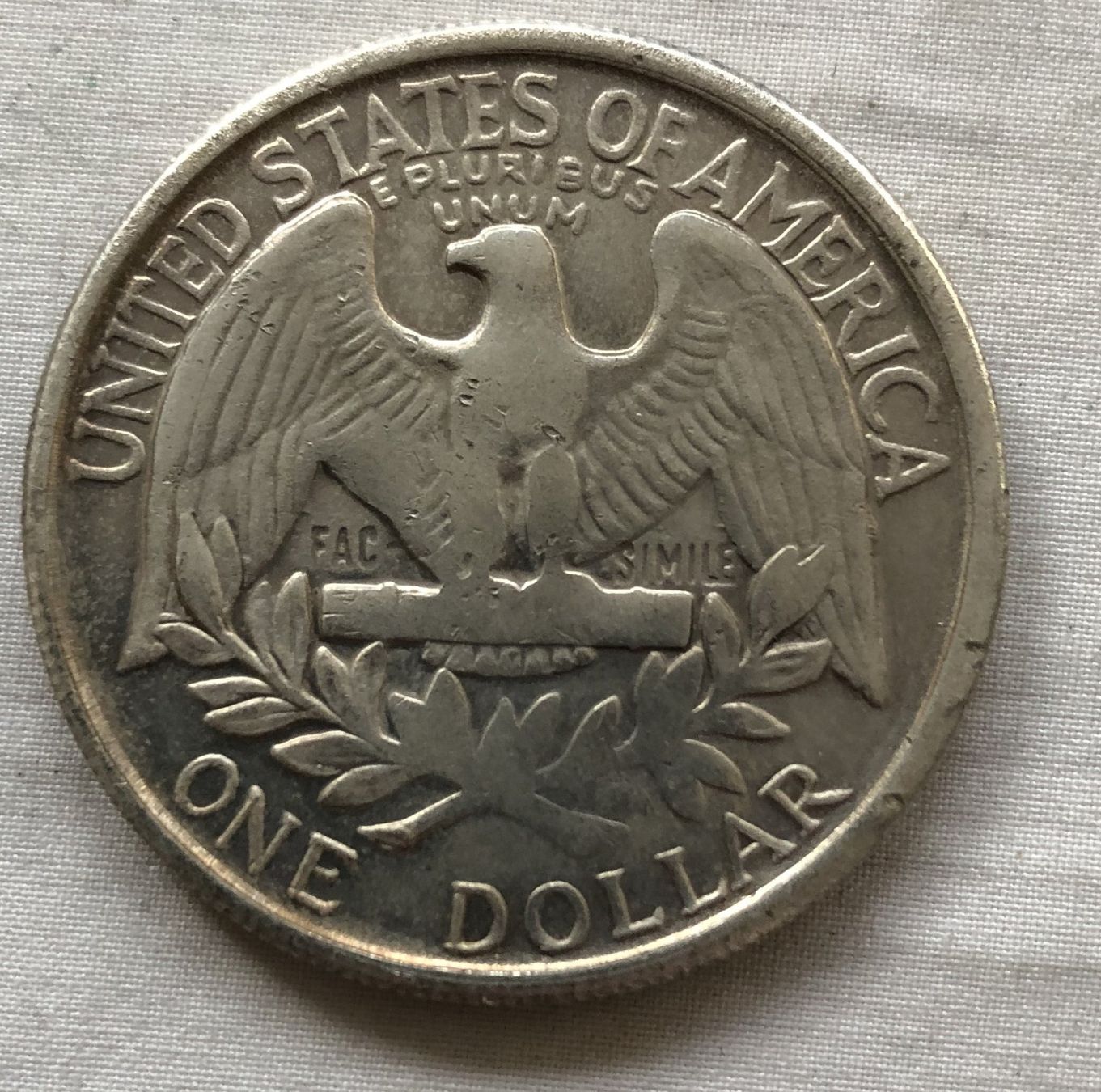 Tutti le monete: Facsimile - 1 Dollar "Washington" - 1865 [Replika] – Usato da Schaffhausen venduto da durruti 1