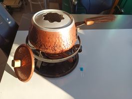 Kupfer Fonduepfanne / Fondue