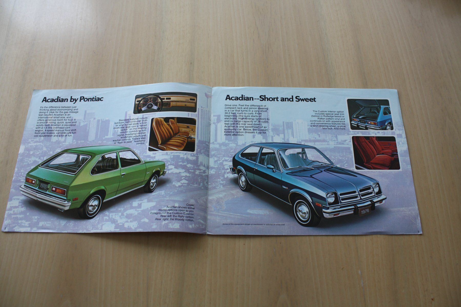 Pontiac Dokumente: Pontiac Acadian Prospekt 1976 – Gebraucht aus Wikon von erwin400 1