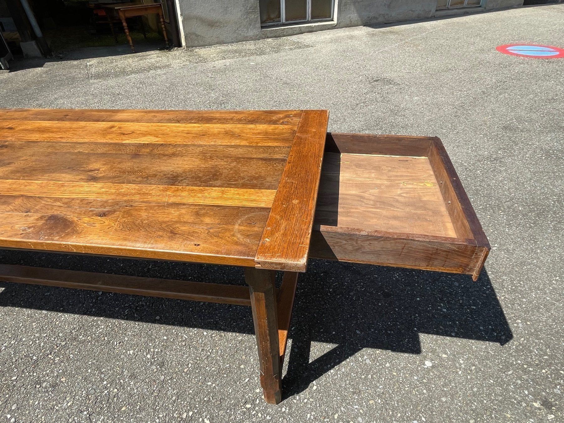 Tische: Klostertisch, Stil, Tisch  mit 2 Schubladen, 190 x 86 Eiche – Gebraucht aus Koblenz von Kbaldinger 3