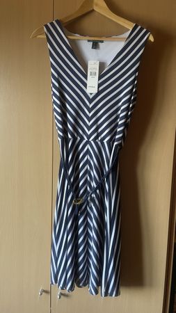 Robe Lauren Ralph Lauren “Bruise” – rayures marine/blanc – T