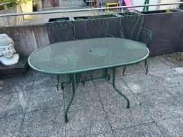Table jardin  et 4 chaises vintage