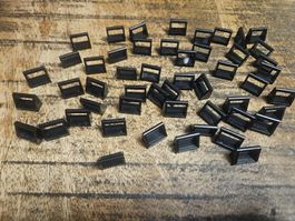 lego 2432 lot de 50 pièces Black Tile, Modified 1 x 2
