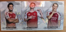 Topps UCC Nwaneri,Rice,Odegaard Ultimate Stage 3 Karten