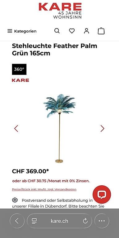 Lampade: Stehleuchte Palm Kare Design – Usato da Zürich venduto da luc_bb9h 1