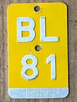BL 81 - TÖFFLINUMMER - MOFASCHILD - PLAQUE DE MOFA - BL 81
