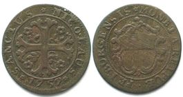 FREIBURG / FRIBOURG Halbbatzen 1752 Billon