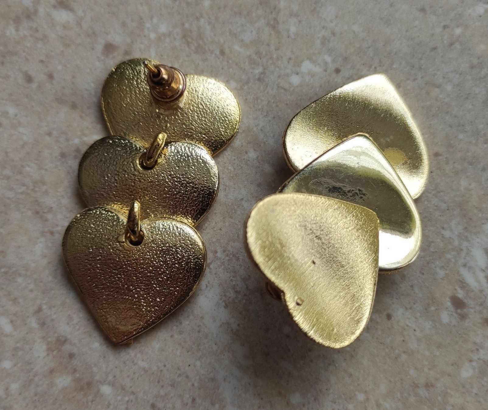 Orecchini pendenti & Orecchini a lobo: Goldene Herz-Ohrstecker / Modeschmuck – Nuovo (secondo la descrizione) da Miège venduto da gitarro68 1