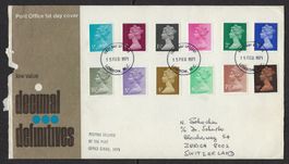 Grossbritaninen 1971 FDC mit "Legende"