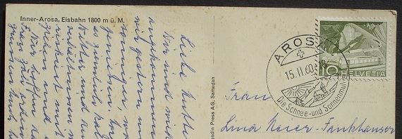 Cartes postales: INNER-AROSA Eisbahn – D'occasion à Jona par philajona 1