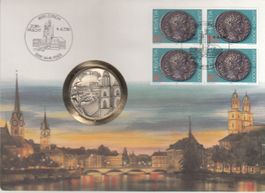 Numisbrief 2000 Jahre Zürich, Felix und Regula, Silber