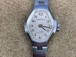 PRÄTINA Uhr Damen ca. 70er Jahre Handaufzug